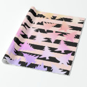 Elegantes Kupfer-Rose-Weihnachtsbaummuster Geschenkpapier (Ungerollt)