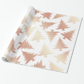 Elegantes Kupfer-Rose-Weihnachtsbaummuster Geschenkpapier (Ungerollt)