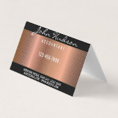 Elegantes Kupfer-Schrift-Moderne-Design 3,5x2 Visitenkarten (Rückseite)