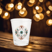 Elegantes Kupfer Türkis Schnapsglas
