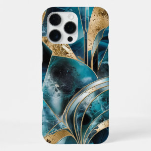 Elegantes Kupfer   Weiblich Opulenter Teal Gold Ge iPhone 16 Pro Max Hülle
