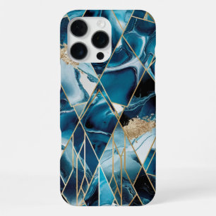Elegantes Kupfer   Weibliche opulente Türkisgold-U iPhone 16 Pro Max Hülle