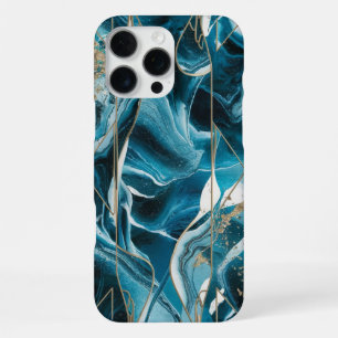 Elegantes Kupfer   Weibliches Opulentes Teal Gold iPhone 16 Pro Max Hülle