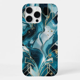 Elegantes Kupfer   Weibliches Opulentes Teal Gold iPhone 16 Pro Max Hülle
