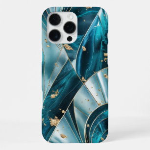 Elegantes Kupfer Weibliches Opulentes Teal Gold iPhone 16 Pro Max Hülle
