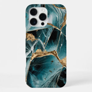 Elegantes Kupfer Weibliches Opulentes Teal Gold iPhone 16 Pro Max Hülle