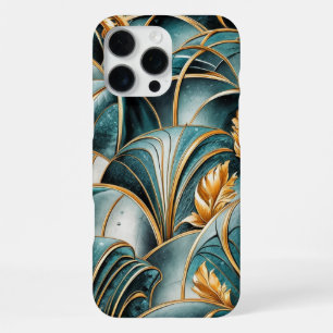 Elegantes Kupfer   Weibliches Opulentes Teal Gold iPhone 16 Pro Max Hülle