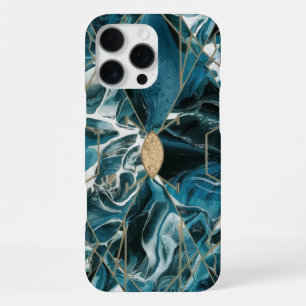 Elegantes Kupfer   Weibliches Opulentes Teal Gold iPhone 16 Pro Max Hülle