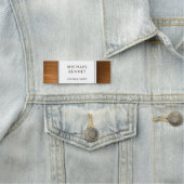 Elegantes Kupferbrown-Metallgeschäft Namensschild (Beispiel)