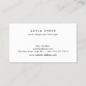 Elegantes Kupfergold und türkisfarbene Streifen Visitenkarte (Rückseite)