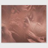 Elegantes Kupfergold Weihnachtsmarmor Rose Geschenkpapier (Flach)