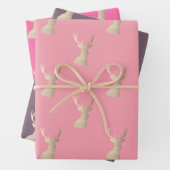 Elegantes Kupfergold Weihnachtsmuster Geschenkpapier Set (Beispiel)