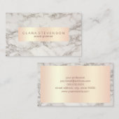 Elegantes kupfernes Rosengold u. Visitenkarte (Vorne/Hinten)