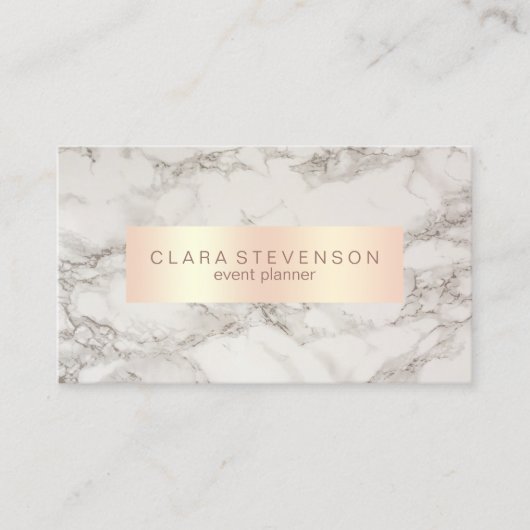 Elegantes kupfernes Rosengold u. Visitenkarte (Vorderseite)