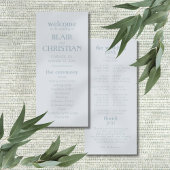 Elegantes Küstenblau-Hochzeitszeremonie-Programm