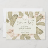Elegantes Küstenstrand-Foto Save The Date (Vorderseite)