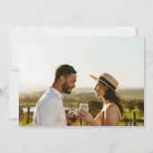 Elegantes Küstenstrand-Foto Save The Date (Rückseite)