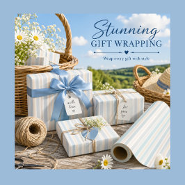Elegantes Küstenstreifen-Geschenkverpackungspapier Geschenkpapier