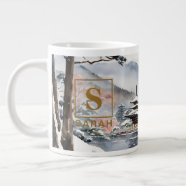Elegantes Kyoto im Winter Wasserfarben Kunst - Tas Jumbo-Tasse
