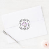 Elegantes Label für Lavander-Blume Runder Aufkleber (Umschlag)