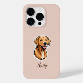 Elegantes Labrador Retriever Custom Foto Blush Pin Case-Mate iPhone 14 Pro Hülle