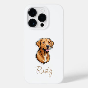 Elegantes Labrador Retriever Custom Foto White Case-Mate iPhone 14 Pro Hülle
