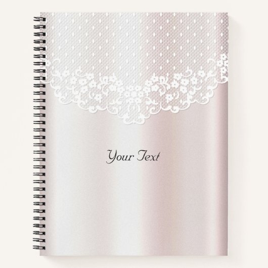 Elegantes Lace Floral Notebook Notizblock (Vorderseite)