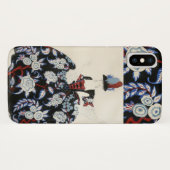 ELEGANTES LADY FLORAL DRUCK MIT SCHWARZ-WEISSEN BL Case-Mate iPhone HÜLLE (Rückseite (Horizontal))