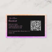 Elegantes Lady Hair Makeup Business Visitenkarte (Rückseite)