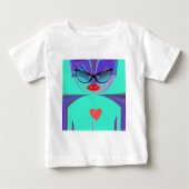 Elegantes Lady Portrait: Ein buntes Kunstwerk Baby T-shirt (Vorderseite)