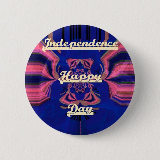 Elegantes Lady Portrait: Ein buntes Kunstwerk Button (Vorderseite)