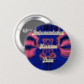 Elegantes Lady Portrait: Ein buntes Kunstwerk Button (Vorne & Hinten)