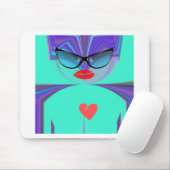 Elegantes Lady Portrait: Ein buntes Kunstwerk Mousepad (Mit Mouse)