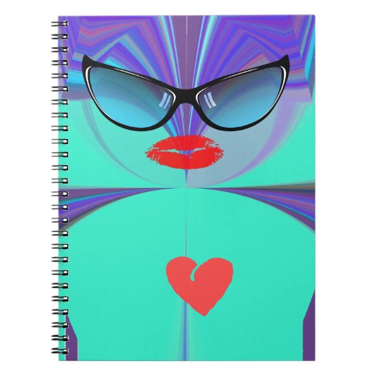 Elegantes Lady Portrait: Ein buntes Kunstwerk Notizblock (Vorderseite)