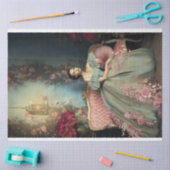 Elegantes Lady Sitting, Shabby Chic & Blumenmuseum Seidenpapier (Basteln)