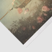 Elegantes Lady Sitting, Shabby Chic & Blumenmuseum Seidenpapier (Ausschnitt)