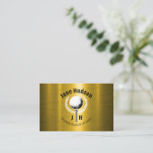 Elegantes Ladys Golf Monogram Design Visitenkarte (Stehend Vorderseite)