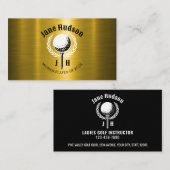 Elegantes Ladys Golf Monogram Design Visitenkarte (Vorne/Hinten)