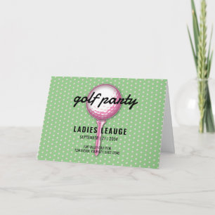 Elegantes Ladys Golf Party Design Einladung