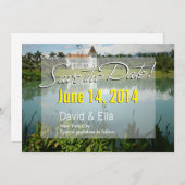 Elegantes Lake House Ankündigung Datum freihalten (Vorne/Hinten)