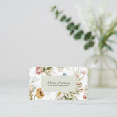 Elegantes Land floral doppelseitig Visitenkarte (Stehend Vorderseite)