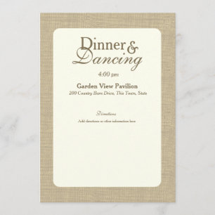 Elegantes Land - Hochzeitsinformationen Einladung