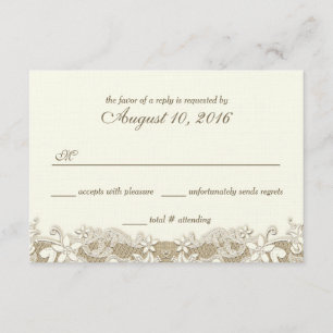 Elegantes Land - Reaktion auf Hochzeiten RSVP Karte