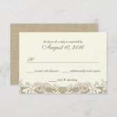 Elegantes Land - Reaktion auf Hochzeiten RSVP Karte (Vorne/Hinten)