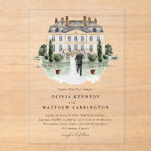 Elegantes Landgut | Einladung zur Hochzeitsfeier (Vorderseite)