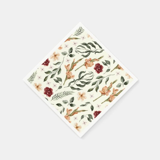 Elegantes Landgut | Ranch Floral Wedding Serviette (Ecke)