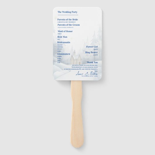 Elegantes Landschaftsschneeprogramm für Winterhoch Fächer (Rückseite)