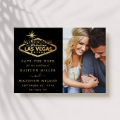 Elegantes Las Vegas Hochzeit in Urlaubsort Foto Save The Date