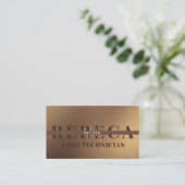 Elegantes Lashes Brows Makeup Artist 1 Foto Visitenkarte (Stehend Vorderseite)