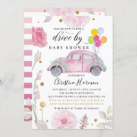 Elegantes Laufwerk mit Babydusche Parade Rosa Blüt